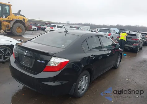 2012 Honda Civic Hybrid from USA, damaged, VIN JHMFB4F22CS001565